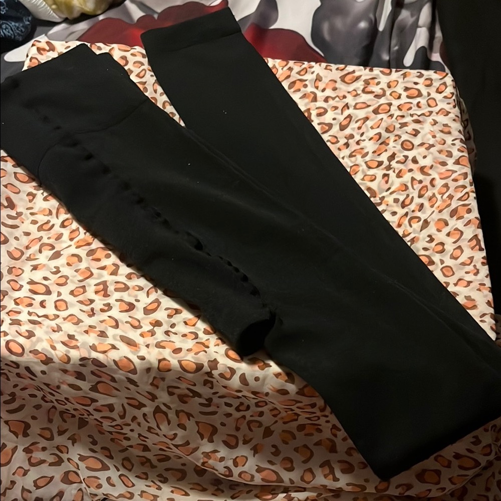 Warner's Black Leggings L/XL